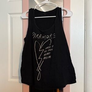 Black Graphic Tank Top